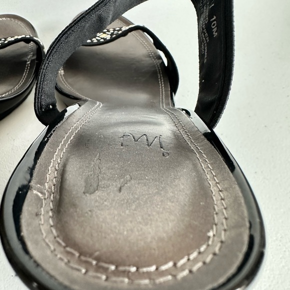 Impo VALI Black Stretch Wedge Sandal with embellished Straps Size 10M - Picture 9 of 11